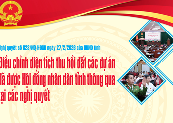 Điều chỉnh diện tích thu hồi đất các dự án đã được Hội đồng nhân dân tỉnh thông qua tại các nghị quyết