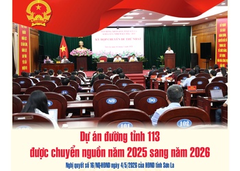 Dự án đường tỉnh 113 được chuyển nguồn năm 2025 sang năm 2026