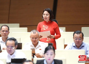Đoàn đại biểu Quốc hội tỉnh Sơn La thảo luận tại hội trường