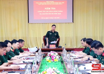 Bộ Tư lệnh Quân khu 2 kiểm tra cải cách hành chính và chuyển đổi số tại Bộ CHQS tỉnh Sơn La
