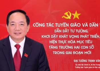 Công tác tuyên giáo và dân vận dẫn dắt tư tưởng, khơi dậy khát vọng phát triển, hiện thực hóa mục tiêu tăng trưởng hai con số trong giai đoạn mới