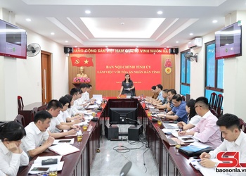 Ban Nội chính Tỉnh ủy làm việc với Đảng ủy Tòa án nhân dân tỉnh