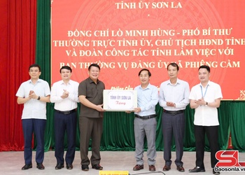 Thường trực Tỉnh ủy làm việc với Ban Thường vụ Đảng ủy xã Phiêng Cằm
