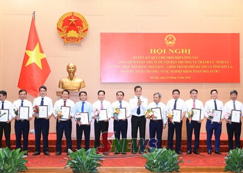 Tăng cường phối hợp công tác giữa Kiểm toán Nhà nước với Ban Thường vụ Thành ủy, Tỉnh ủy - Thường trực HĐND - UBND thành phố Hà Nội và tỉnh Sơn La