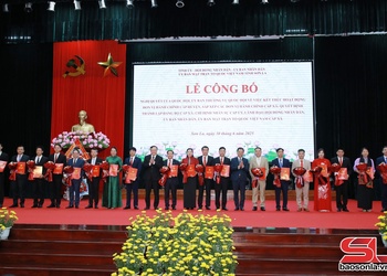 Sơn La công tống páo pưng nghị quyết, quyết định khòng Trung ương cánh khòng tỉnh ma chấp năm chính quyền địa phương 2 cấp; tánh ók tổ chức đảng; hảư chôm hặp cấp ủy, hảư dệt phủ uồn pa HĐND, UBND, MTTQ Việt Nam cấp xã