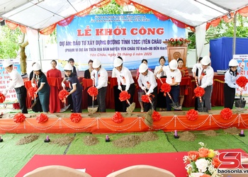 Work begins on Yen Chau – Ta Khoa provincial road 