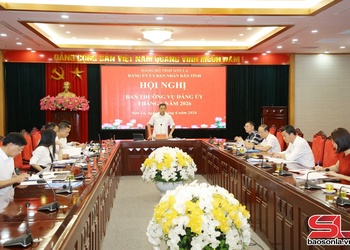 Hội nghị Ban Thường vụ Đảng ủy UBND tỉnh Sơn La