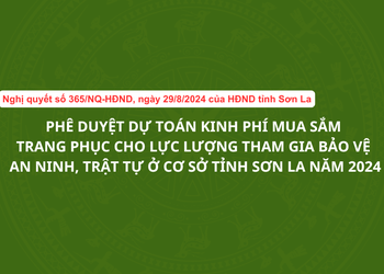 Phê duyệt dự toán kinh phí mua sắm trang phục cho lực lượng tham gia bảo vệ ANTT ở cơ sở