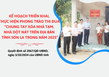 kế hoạch triển khai, thực hiện Phong trào thi đua “Chung tay xóa nhà tạm, nhà dột nát trên địa bàn tỉnh Sơn La trong năm 2025”