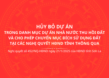 Nghị quyết số 452/NQ-HĐND ngày 21/1/2025 của HĐND tỉnh Sơn La