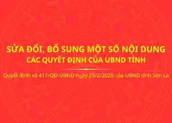 Sửa đổi, bổ sung một số nội dung các quyết định của UBND tỉnh Sơn La