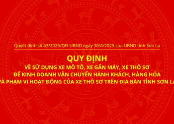 Quyết định số 43/2025/QĐ-UBND ngày 30/4/2025 của UBND tỉnh Sơn La