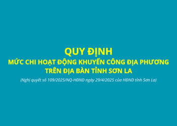 Mức chi hoạt động khuyến công địa phương trên địa bàn tỉnh Sơn La