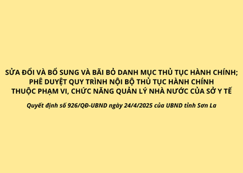 Quyết định số 926/QĐ-UBND của UBND tỉnh Sơn La