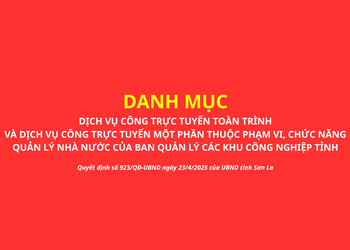 Quyết định số 923/QĐ-UBND của UBND tỉnh Sơn La