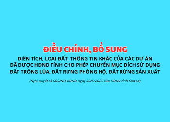 Nghị quyết số 505/NQ-HĐND của HĐND tỉnh Sơn La