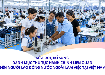 Sửa đổi, bổ sung Danh mục thủ tục hành chính liên quan đến người lao động nước ngoài làm việc tại Việt Nam