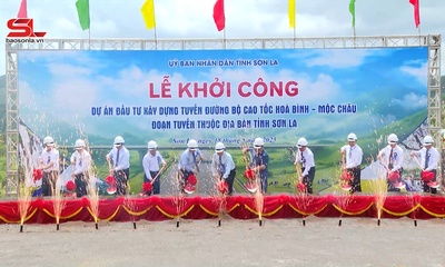 Khởi công Dự án đầu tư xây dựng tuyến đường bộ cao tốc Hòa Bình – Mộc Châu đoạn tuyến thuộc địa bàn tỉnh Sơn La