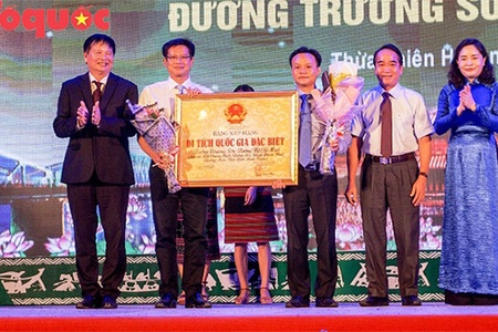 Đón nhận bằng xếp hạng Di tích Quốc gia đặc biệt "Đường Trường Sơn - Đường Hồ Chí Minh"