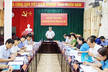 Đảng ủy Khối các cơ quan tỉnh: Hội nghị Ban Chấp hành lần thứ tư, nhiệm kỳ 2018-2020