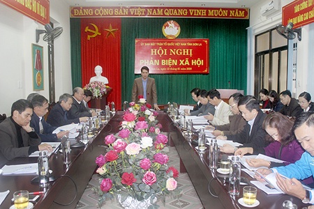 Ủy ban MTTQ Việt Nam tỉnh: Hội nghị phản biện xã hội 