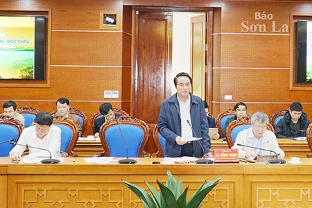 Đồng chí Phó Chủ tịch UBND tỉnh làm việc với lãnh đạo tỉnh Hòa Bình về triển khai dự án cao tốc Hòa Bình - Mộc Châu