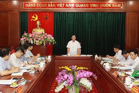 Thường trực tỉnh ủy làm việc với Đoàn công tác Ban Kinh tế Trung ương