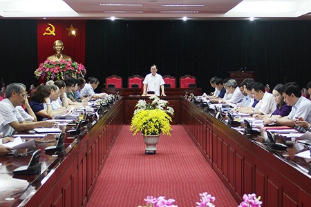 Thường trực tỉnh ủy làm việc với  Thường trực Hội Khoa học kinh tế tỉnh