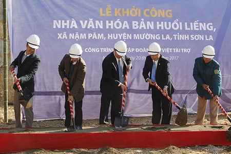 Tập đoàn Bảo Việt: Khởi công công trình nhà văn hóa bản Huổi Liếng