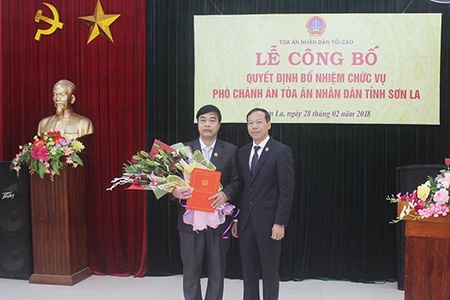 Công bố Quyết định bổ nhiệm chức vụ Phó Chánh án Tòa án Nhân dân tỉnh