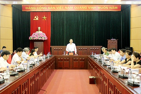 Họp Ban tổ chức Hội chợ nông sản an toàn và xuất khẩu vùng Trung du và miền núi phía Bắc - Mộc Châu 2018