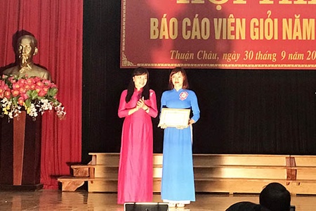 Huyện ủy Thuận Châu: Hội thi báo cáo viên giỏi năm 2018