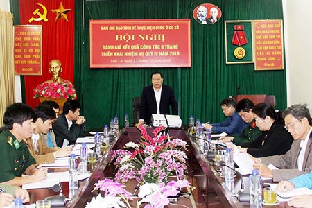 Ban Chỉ đạo về thực hiện quy chế dân chủ ở cơ sở tỉnh Sơn La: Triển khai nhiệm vụ quý IV năm 2018