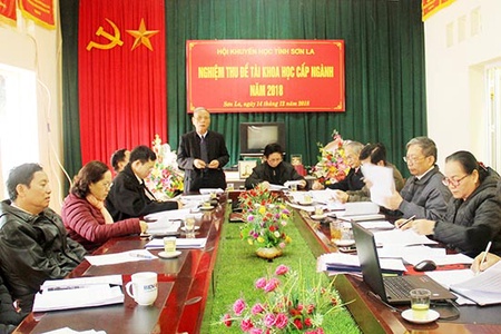 Hội Khuyến học tỉnh: Nghiệm thu đề tài khoa học cấp ngành năm 2018