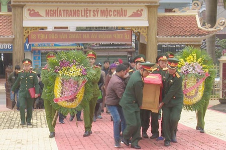 Tiếp nhận hài cốt liệt sỹ Đinh Văn Triệu