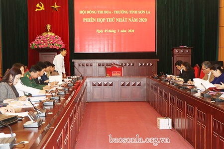 Phiên họp thứ Nhất, Hội đồng Thi đua - Khen thưởng tỉnh năm 2020