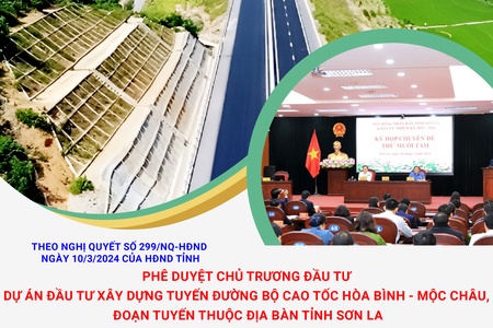 Phê duyệt chủ trương đầu tư dự án Đầu tư xây dựng tuyến đường bộ cao tốc Hòa Bình - Mộc Châu, đoạn tuyến thuộc địa bàn tỉnh Sơn La