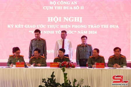 Ký kết giao ước thi đua thực hiện phong trào thi đua “Vì an ninh Tổ quốc” năm 2024