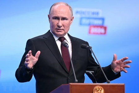 Tổng Bí thư Nguyễn Phú Trọng chúc mừng ông Vladimir Putin nhân dịp được bầu lại làm Tổng thống Liên bang Nga