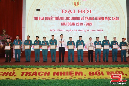 Đại hội thi đua Quyết thắng lực lượng vũ trang huyện Mộc Châu giai đoạn 2019-2024