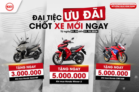 Siêu ưu đãi dành cho khách hàng mua xe Winner X, CBR150R và Vario 160