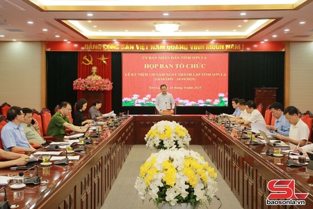 Họp Ban tổ chức Lễ kỷ niệm 130 năm Ngày thành lập tỉnh Sơn La