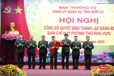 Công bố quyết định thành lập Đảng bộ Ban Chỉ huy phòng thủ khu vực 