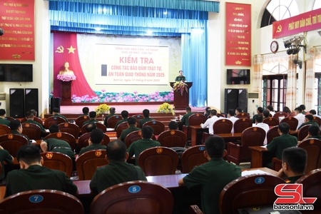 Kiểm tra công tác bảo đảm trật tự, ATGT tại Bộ CHQS tỉnh