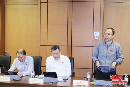 Đoàn đại biểu Quốc hội tỉnh Sơn La thảo luận tại Tổ 