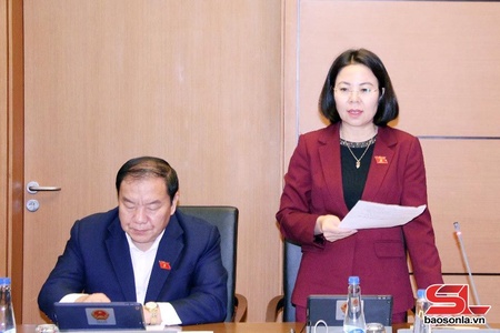 Đoàn đại biểu Quốc hội tỉnh Sơn La thảo luận tại Tổ