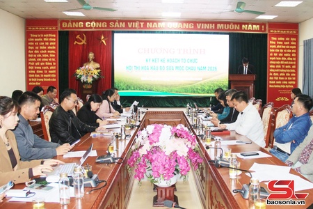 Ký kết Kế hoạch phối hợp tổ chức Hội thi Hoa hậu bò sữa Mộc Châu năm 2026