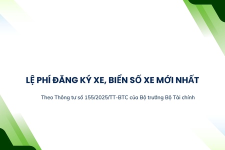 Lệ phí đăng ký xe, biển số xe mới nhất