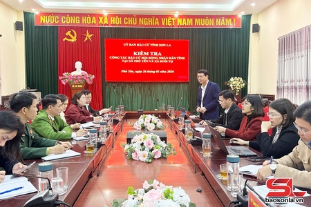 Kiểm tra công tác bầu cử đại biểu HĐND tỉnh tại Phù Yên, Suối Tọ