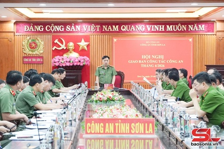 Công an tỉnh Sơn La tổ chức Hội nghị giao ban công tác tháng 4